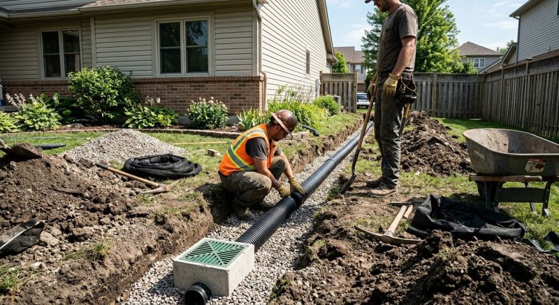Rainwater Drain Installation in Tuscaloosa, AL