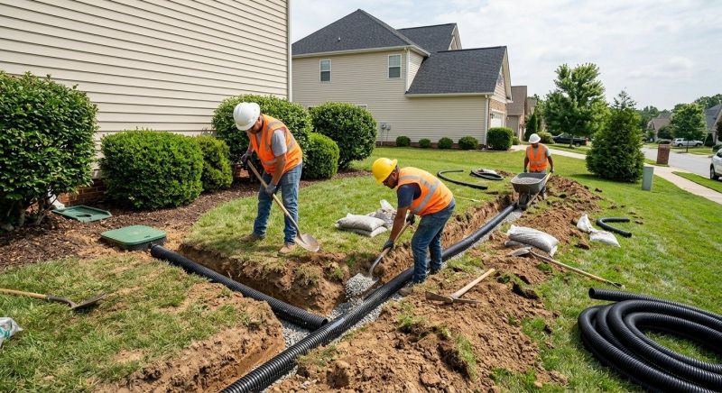 Yard Drainage Improvement in Tuscaloosa, AL
